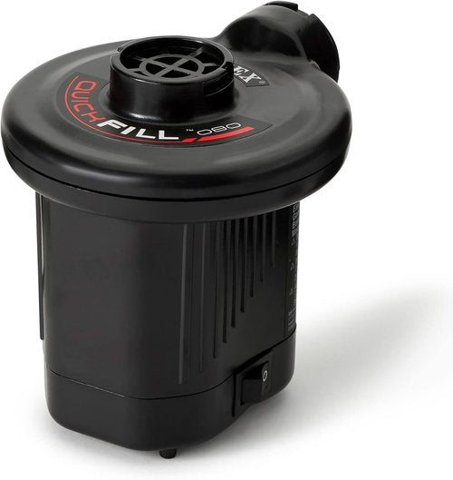 Intex 66619E Electric Air Pump - Quick Fill 120 Volt with 3 Nozzles | Compact & Versatile, Black