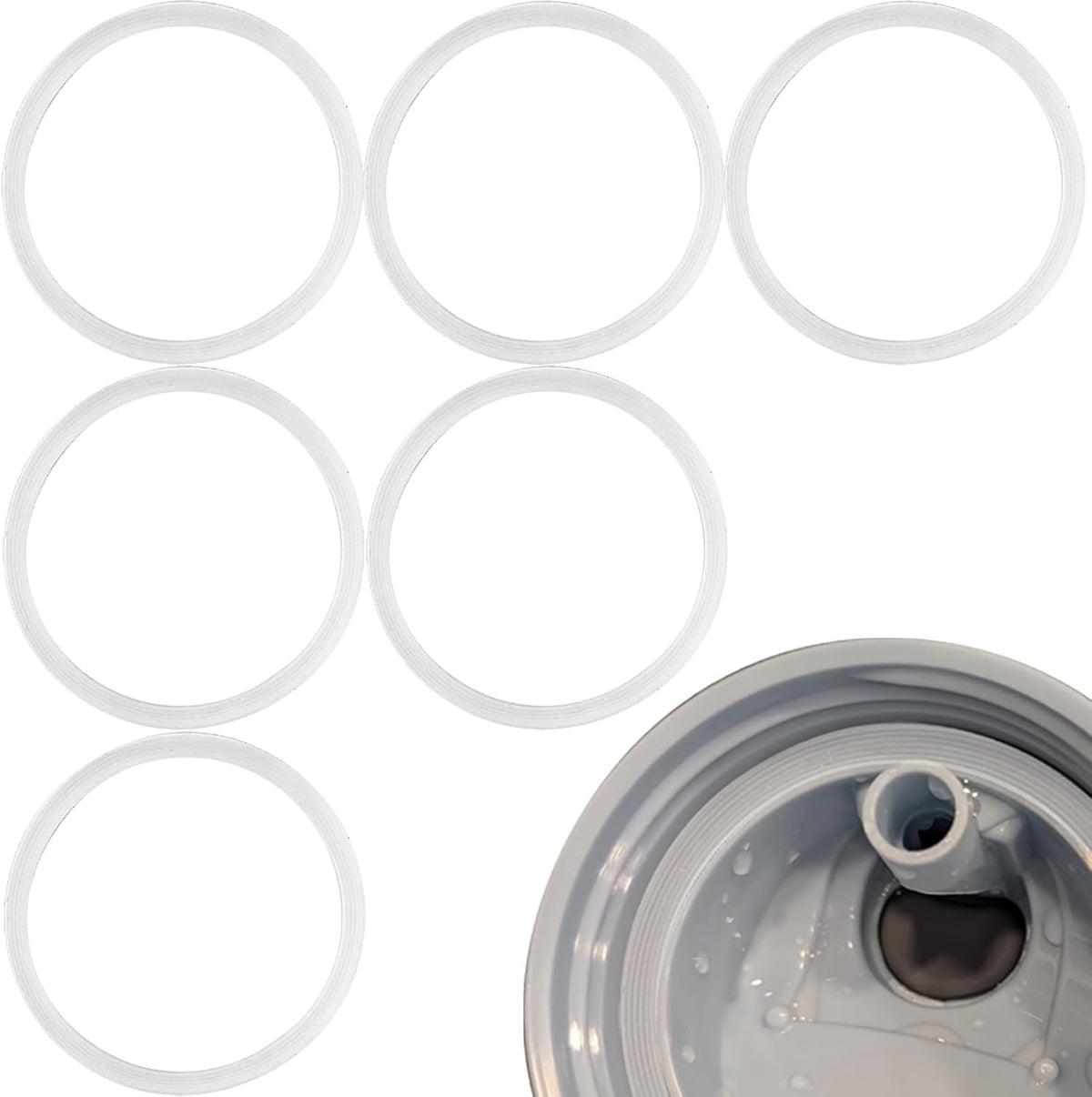 Owala | Water Bottle Gasket Replacement - 6 Silicone Lid Seals for FreeSip 19/24/32/40oz Cups