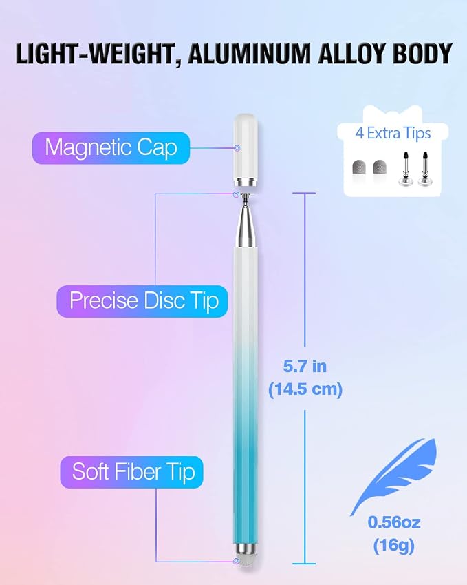 Stylus Pen for Touchscreen, 2 in 1 Stylists Pens Compatible