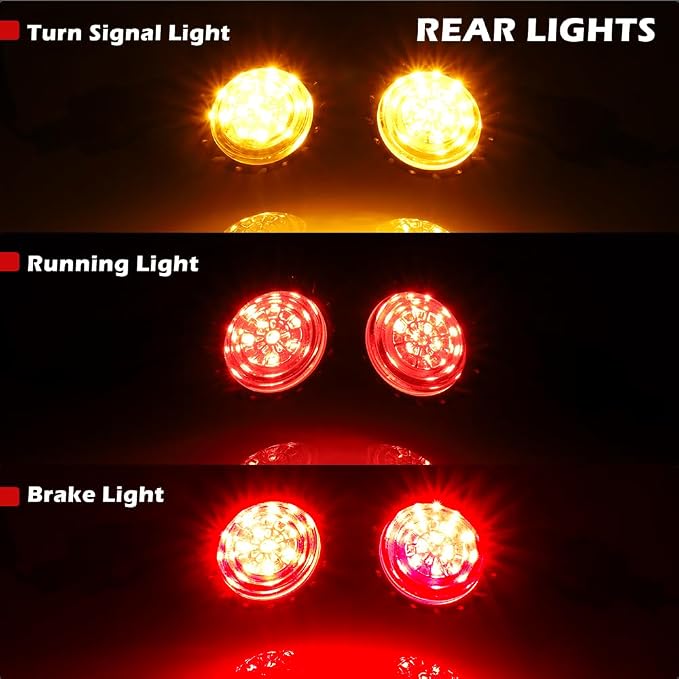TSUNG 4PCS Motorcycle Bullet LED Front Rear Turn Signal Light SMD Blinker