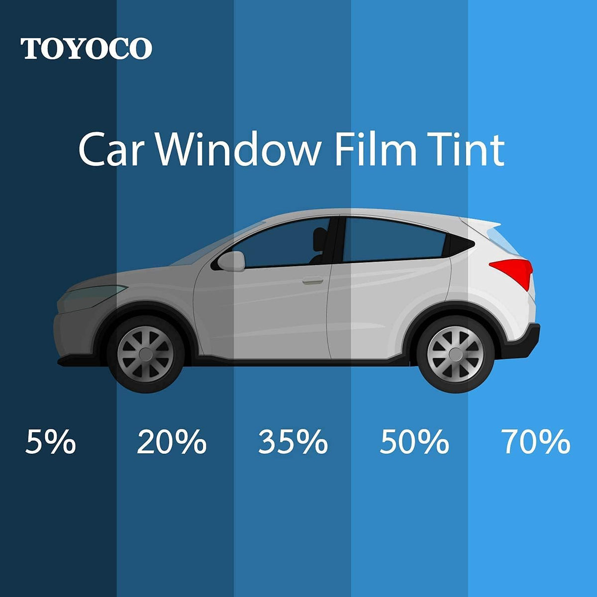 Window Tint Film for Cars, Ceramic Window Tints, Blocks 99% UV & IR Rays, Heat Resistant Anti Glare Film for Windshield, Scratch Resistant Sun Shade Auto Tint Roll 20% VLT 24In x 25Ft