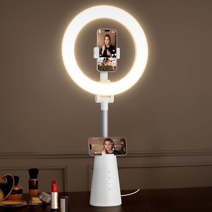 Ring Light for Makeup and Video Recording, Touch Control, Dimmable LED Selfie