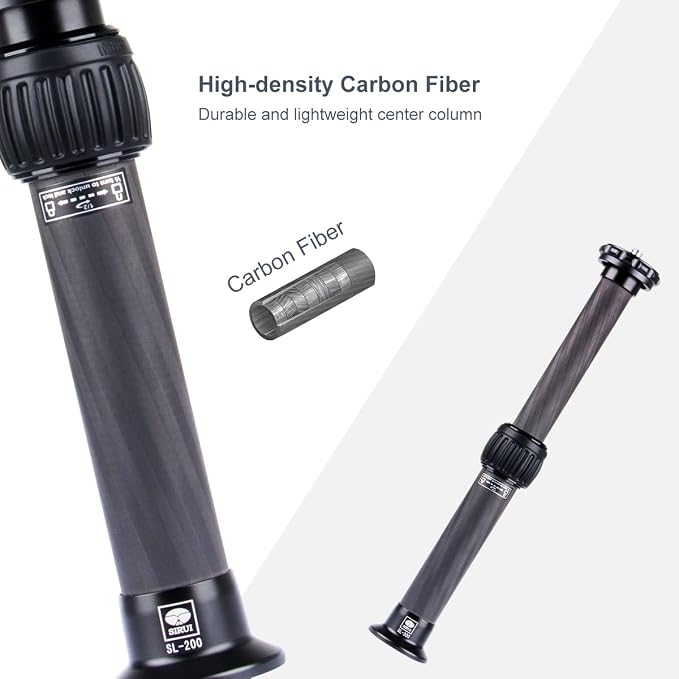 SIRUI SL-200 Carbon Fiber Tripod Extension Pole, Two-Section Center Column