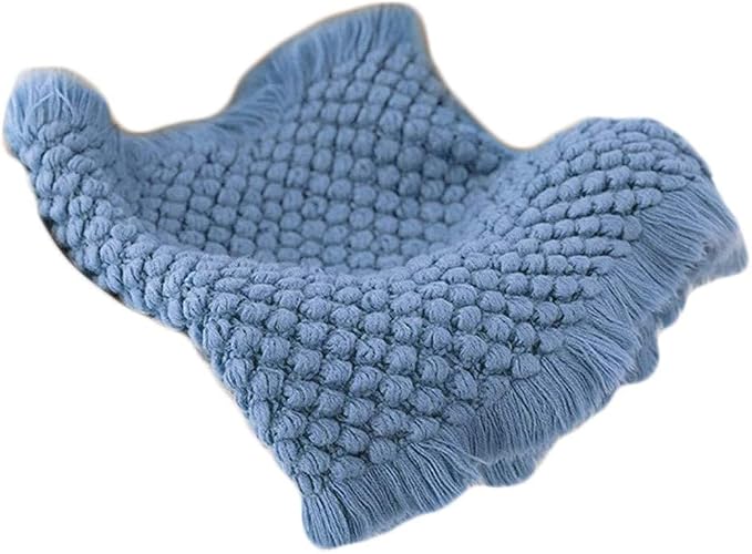Zeroest Baby Photography Props Basket Braid Wool Wrap Newborn Photo Shoot