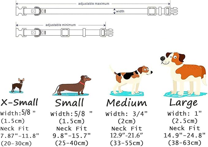 Dog Collar with Bohemia Floral Tribal Geometric Patterns - Soft Ethnic Style Collar Adjustable for Small Medium Large Dogs (Geometry,XS)