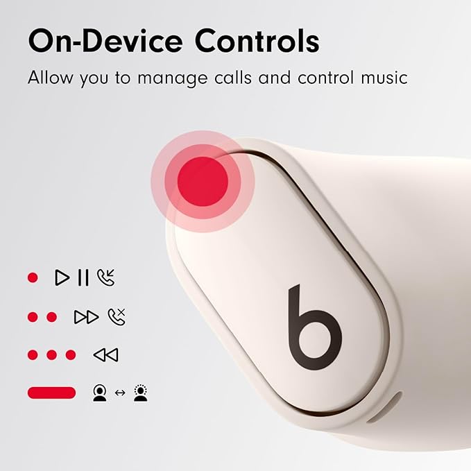 Beats Studio Buds + | True Wireless Noise Cancelling Earbuds, Enhanced Apple & Android Compatibility, Built-in Microphone, Sweat Resistant Bluetooth Headphones, Spatial Audio - Ivory | Noise cancellation and audio playback with 2 drivers, microphone an...