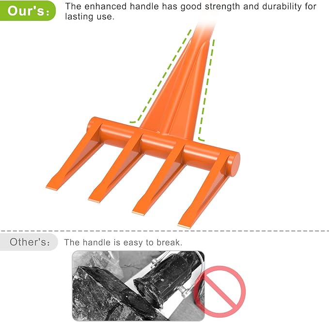 Dolibest 58'' Demo Bar 4-Tine Wrecking Bar, Heavy Duty Steel Pry Bar for Demolition, All-Steel Handle Wrecking Pry Bar, Efficient and Effortless for Renovation and Construction