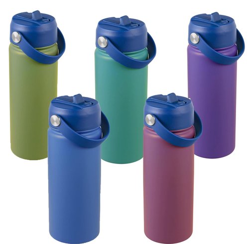 LLCJYYCY Straw Lid for Hydro Flask,Lids with Straw for Hydro Flask Wide Mouth 20 32 40 oz,Flexible Handle Replacement Lid,Sport Water Bottle Replacement Top Accessories,BPA Free(2 PCS Navy Blue)