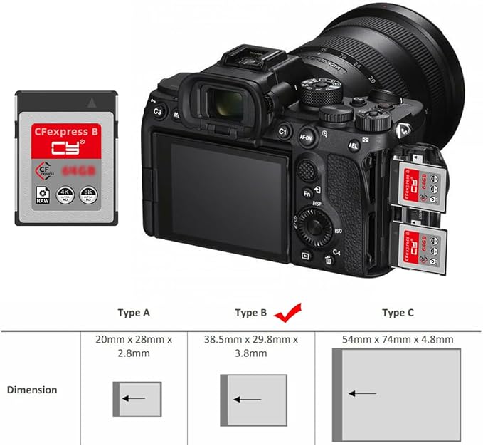 CFexpress Type-B 256GB Memory Card CFE CFB Adapter Compatible