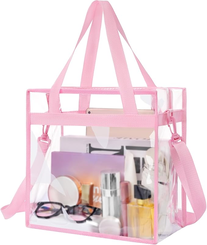 BAGAIL Clear Bags 12x6x12 Stadium Approved Clear Tote Bag