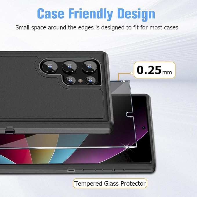 2 Pack Galaxy S24 Ultra Anti spy Privacy Screen Protector, 9H Tempered Glass