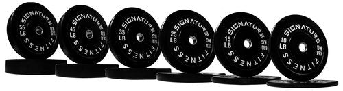 Fitvids 2" Olympic Bumper Plate Weight Plates with Steel Hub, 35LB, Pair