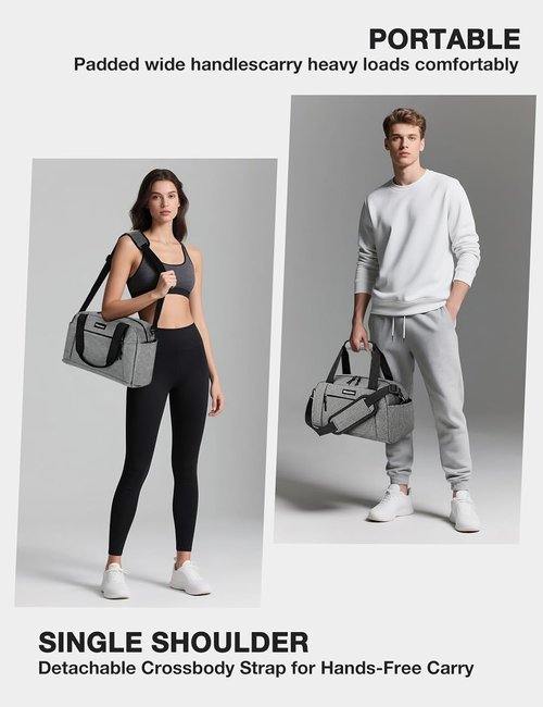 Noozion 14-Inch Mini Duffle Bag - Lightweight Gym Bag for Travel & Workouts with Multiple Pockets