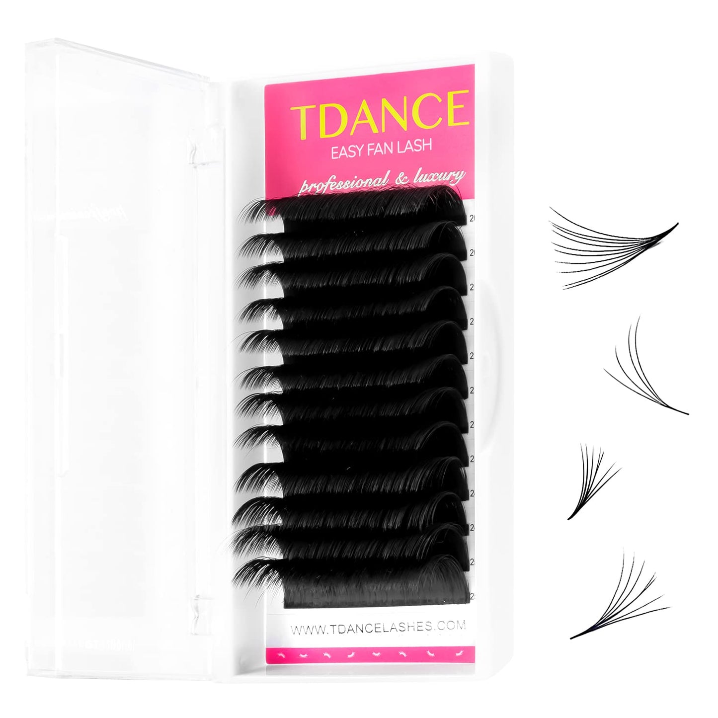 Tdance Eyelash Extension Supplies Rapid Blooming Volume Eyelash Extensions Thickness 0.1 C Curl Mix 20-25Mm Easy Fan Volume Lash