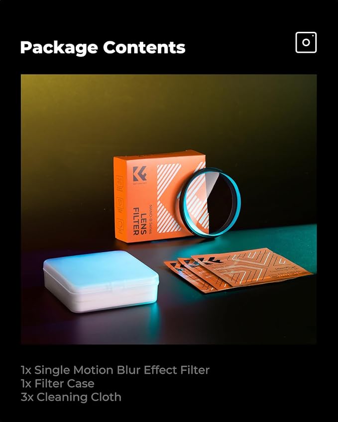 K&F CONCEPT 82mm Unilateral Blur Ghost Motion Filter Super Speed Effects