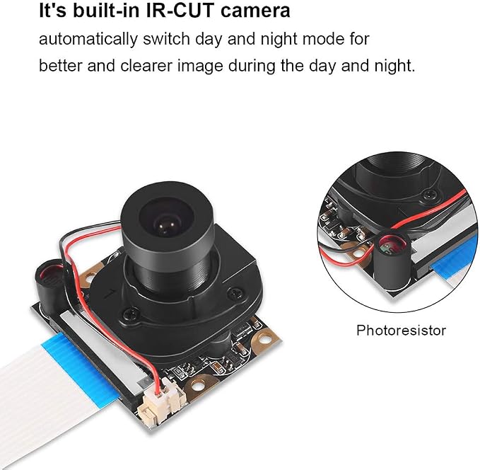 Dorhea for Raspberry Pi 4 B 3 B+ Camera Module Automatic IR-Cut Switching