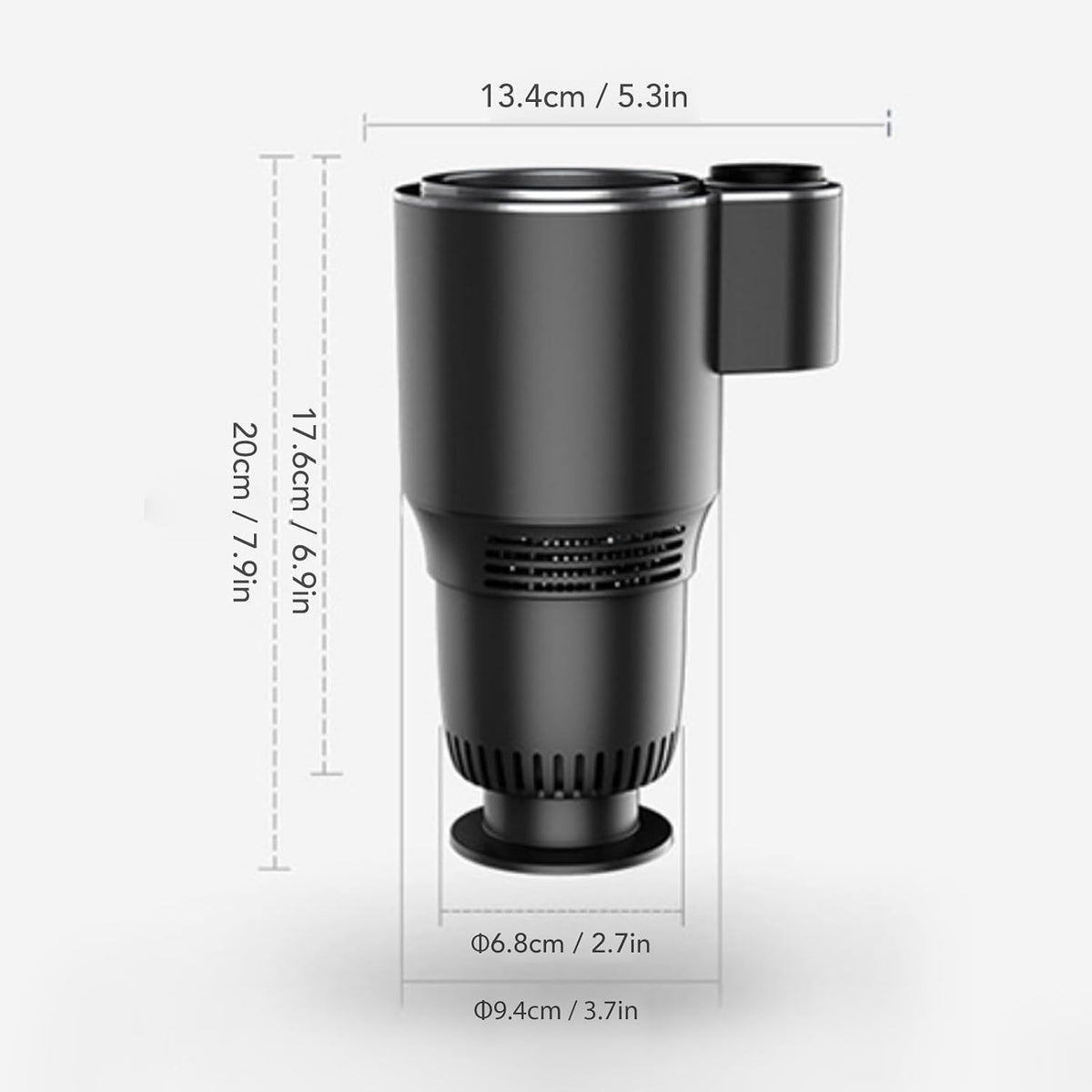 2 in 1 Smart Car Cup Warmer Cooler, 12V 36W Car Cooling and Heating Cup Mug Holder, Touch Control, Universal Intelligent Car Heated Cooling Travel Mug for Water Coffee Beverage