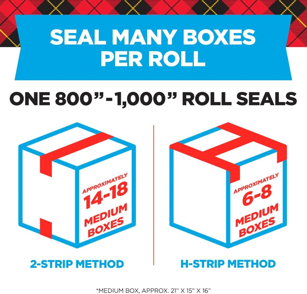 Scotch Heavy Duty Packing Tape - Clear Shipping Tape for Moving Boxes | 1.88 in. x 22.2 yd., 6 Rolls