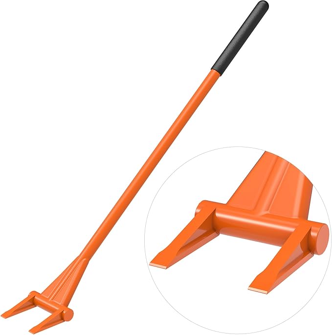 Dolibest 48'' Demo Bar, Heavy Duty 2-Tine Wrecking Bar with Ergonomic Handle for Efficient Wooden Demolition and Renovation, All-Steel Construction