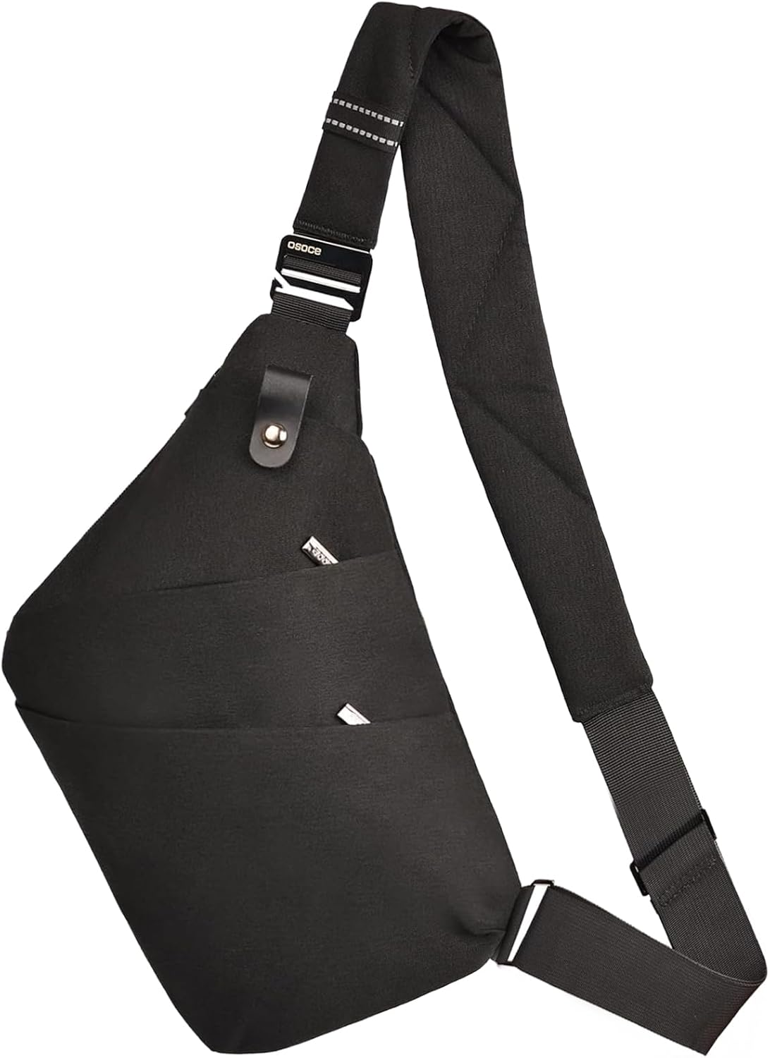 OSOCE Lightweight Sling Bag - Anti-Theft Crossbody for Men & Women | Large Black Travel & Hiking Bag