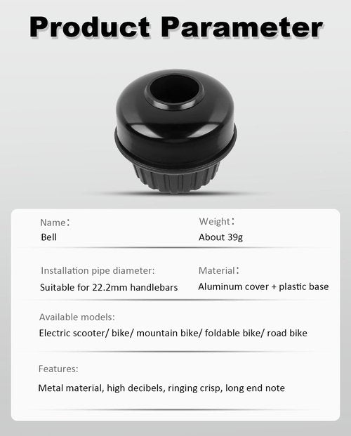 Felixstory Scooter Bell Compatible for Ninebot Max G30P/ G30LP/ G30D Electric Scooter Replacement Parts, Bike Rotary Horn, Handlebar Alarm Ring Scooter Accessory Loud Sound