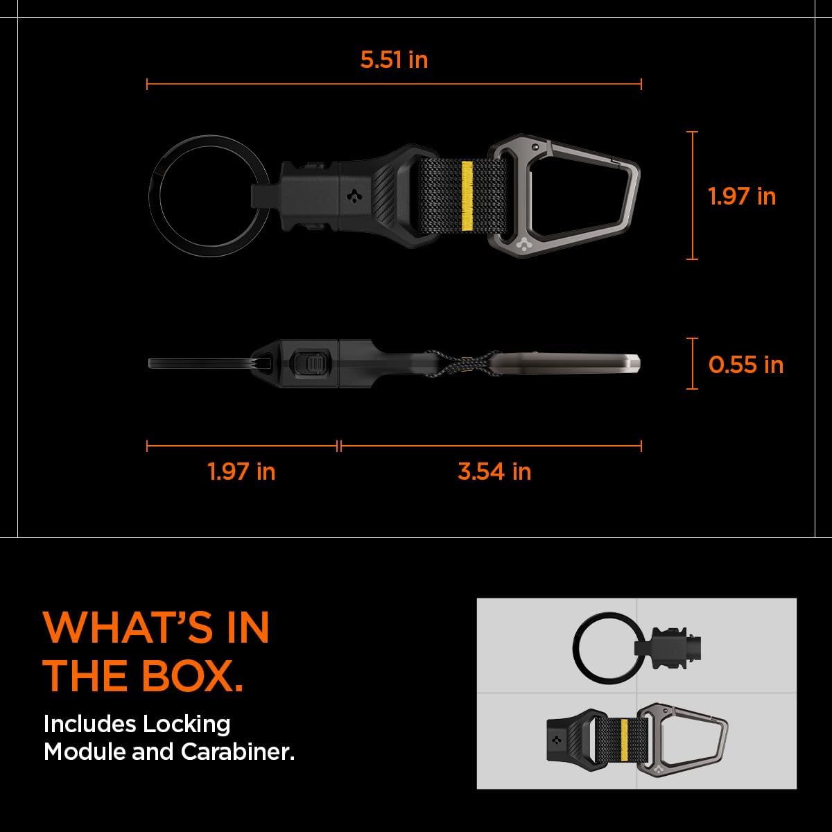 Spigen Life Magnetic Keychain Key Holder with HUB Compatible with MagSafe Accessories, Quick Release Magnetic System and Secure Lock System, Detachable Magnetic Keychain Key Ring Clip, Car Keychain
