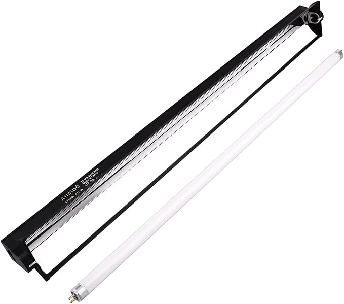 Aiicioo T5 UVB Lighting Combo Kit - Desert 10.0 Terrarium Hood Light Fixture & High Output T5 HO UVB Bulb for Reptiles Chameleon Gecko (22Inch 24W)