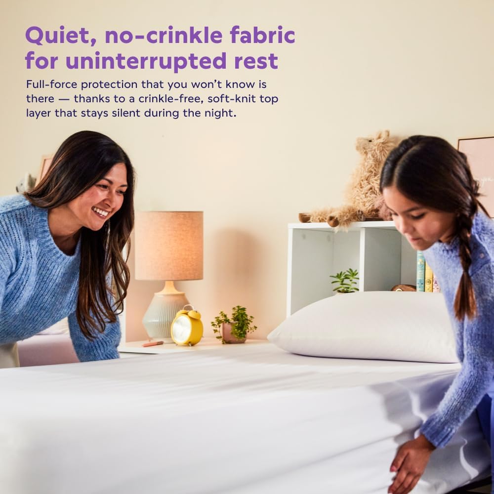 Purple Waterproof Mattress Protector, King, 100 Percent Waterproof
