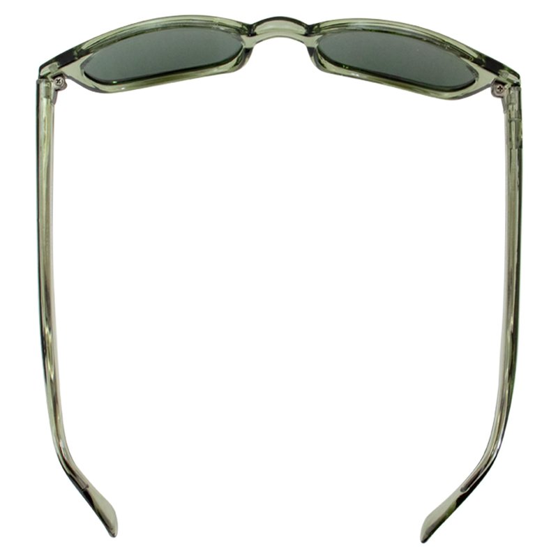 X-KD's Sunglasses 11269 20 Percent Larger than Original KD's ANSI Z80.3 Clear Green Frames w/Polarized Green Lenses