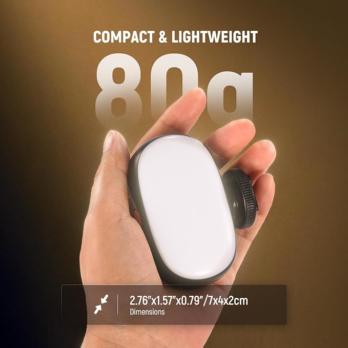 NEEWER Basics Portable Selfie Light, 3W Clip on Phone Small LED Cold Shoe