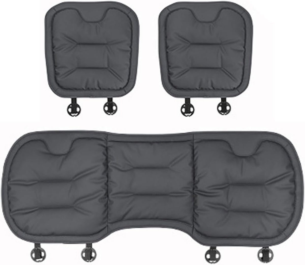 Car Seat Cushion, 2026 New Skin-Friendly Leather Seat Cushions, Breathable Dirt-Repellent Memory Foam Pad for Most Auto & Office Chairs (3pcs Black)