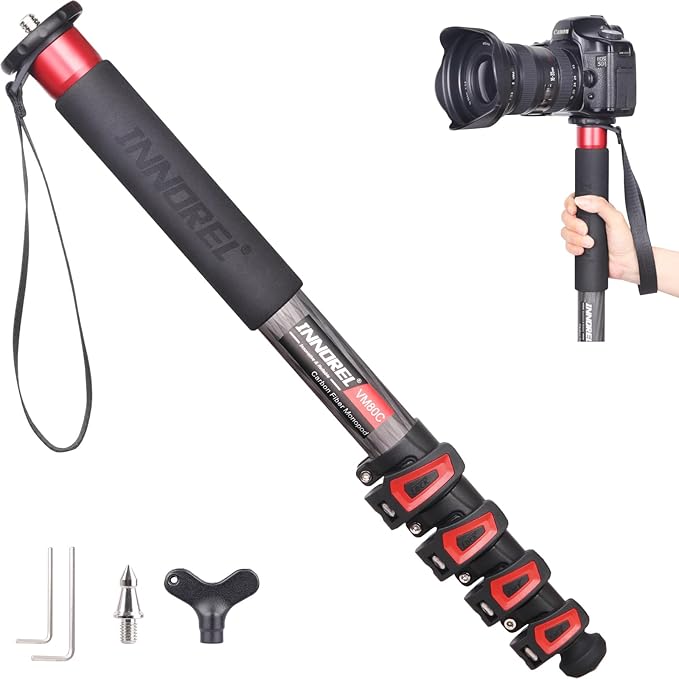 Camera Monopod INNOREL VM80C Carbon Fiber Portable Compact Lightweight Travel