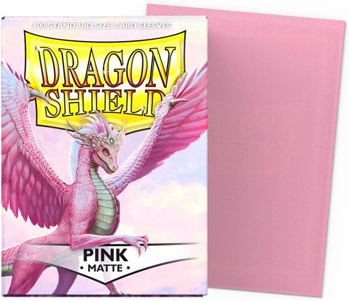 Dragon Shield | Matte Card Sleeves - 100 Count Standard Size - Smooth & Durable TCG Protection | Pink