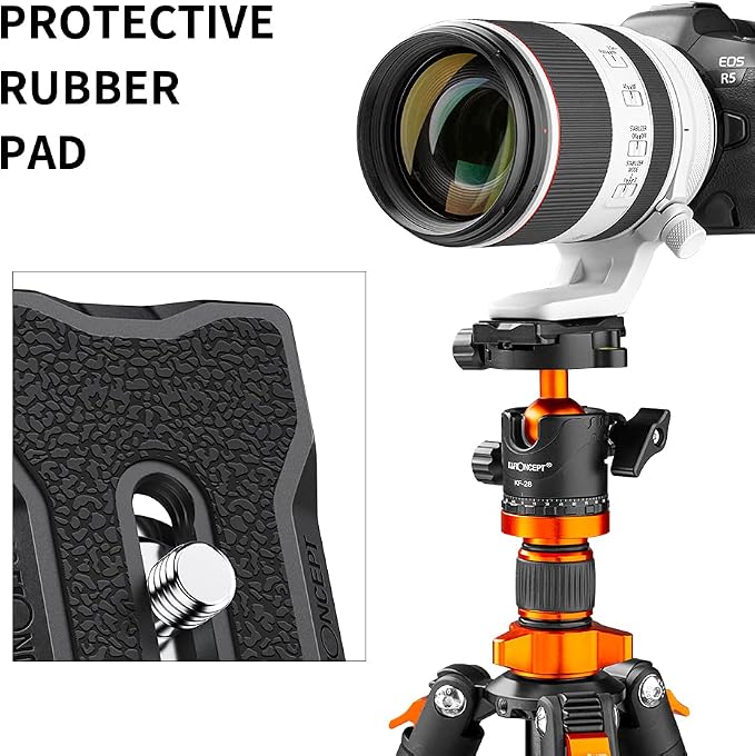 K&F CONCEPT Set of 2 Quick Release Plate Adapter 1/4 Inch Aluminium Tripod Mount