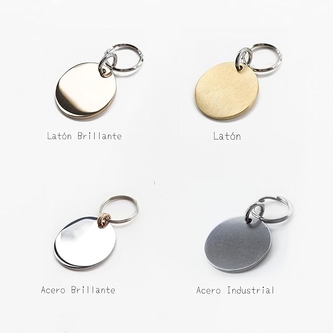 Cats Dogs ID Tags Personalized Engraving Birth Flowers Pattern for Custom Pets Collar Accessories Matt Stainless Steel Large Round Name Plate