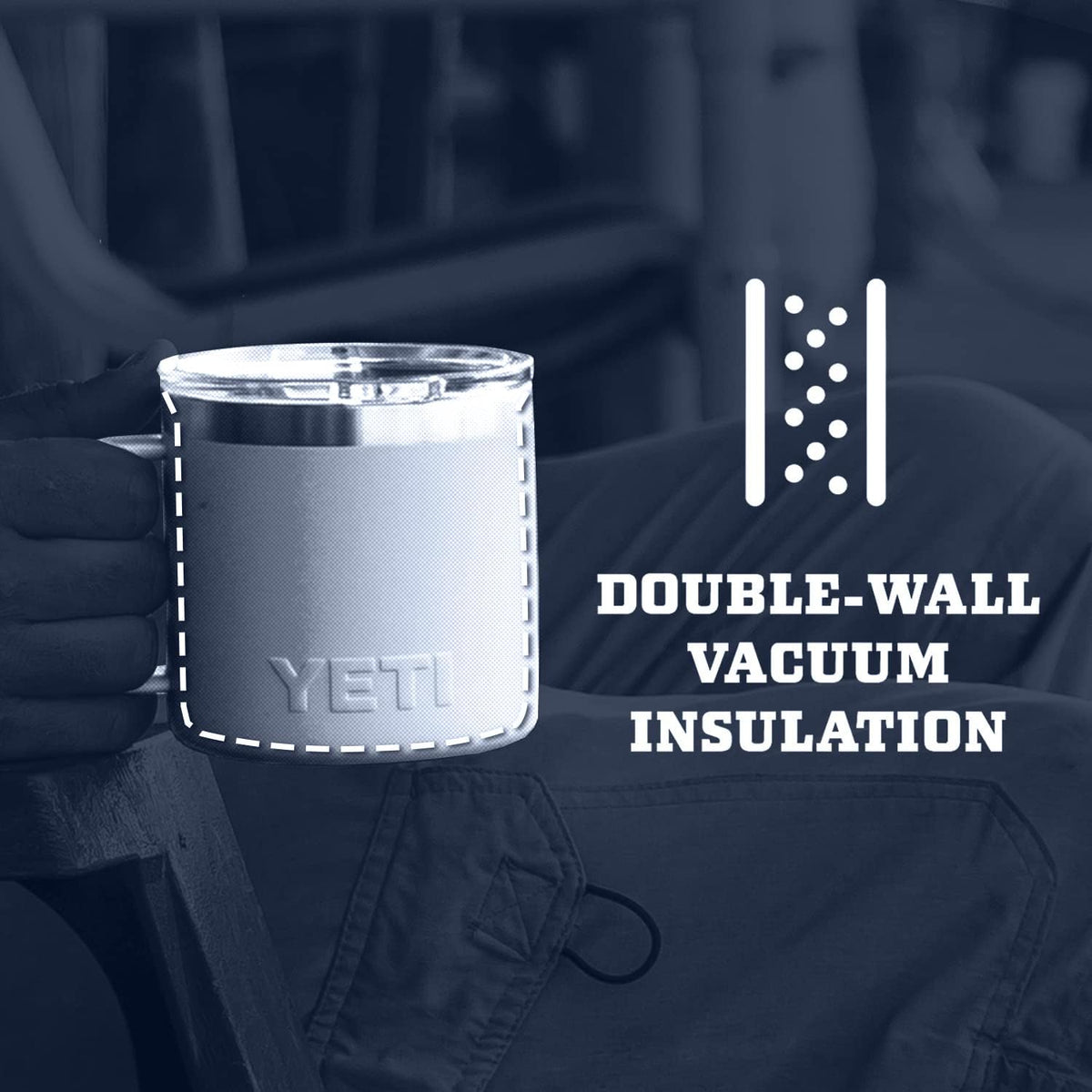 YETI Rambler 14 oz Mug - Vacuum Insulated Stainless Steel with MagSlider Lid | Durable & Stylish