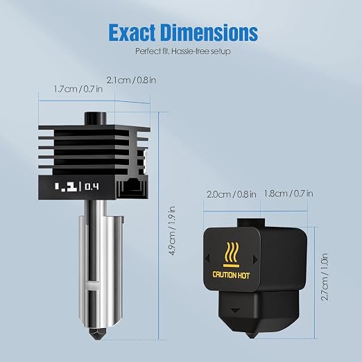 Hotend Kit for Bambu Lab H2D, A1 Mini, Fast Heating & Stable Extrusion – 3D