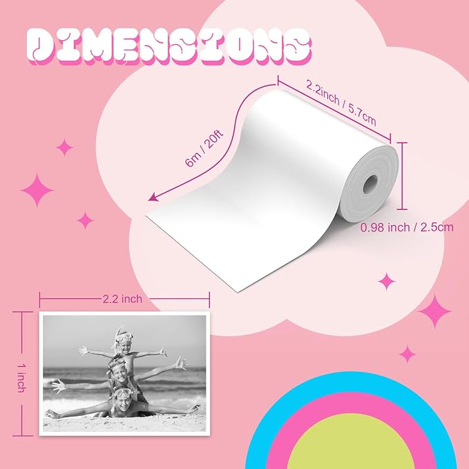 10 Rolls Kids Camera Paper Roll Refill