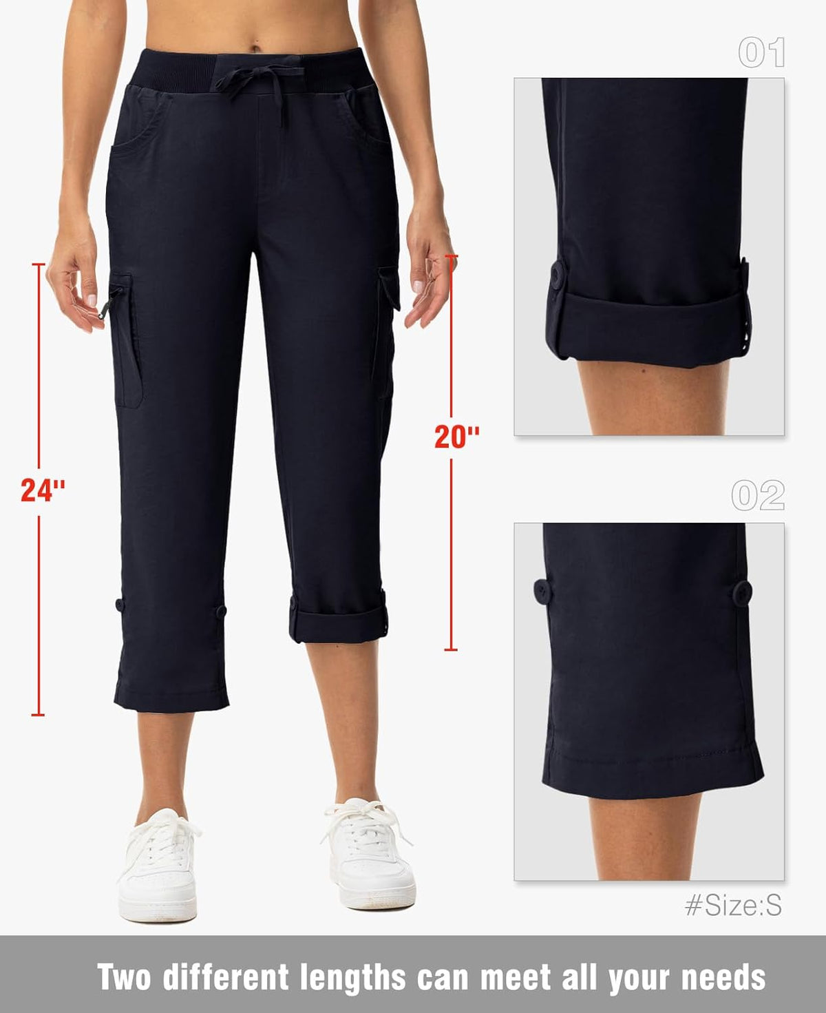 TBMPOY Women's Cargo Hiking Capris - Lightweight, Comfortable Fit for Outdoor Adventures