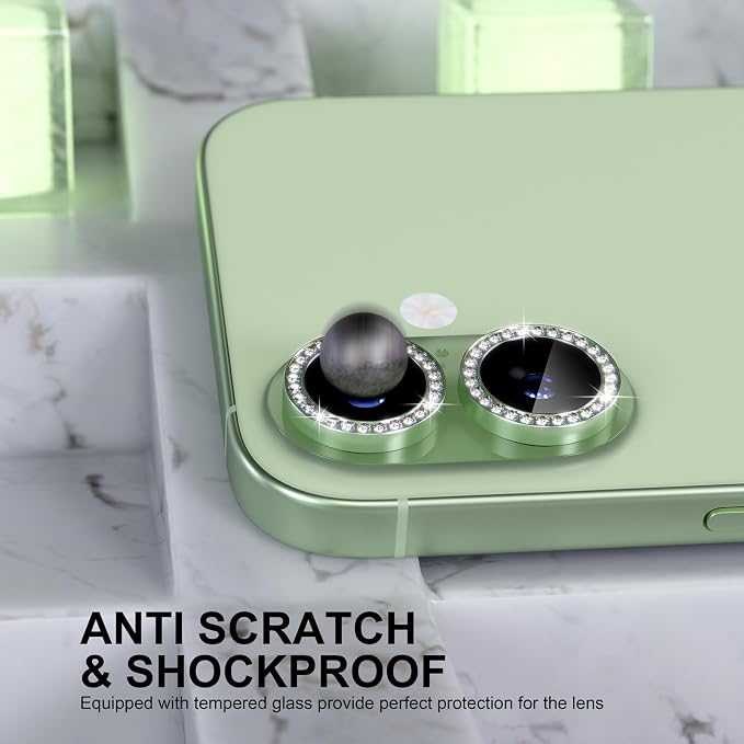Choiche Compatible for iPhone 17 Camera Lens Protector Bling, 9H Tempered Glass