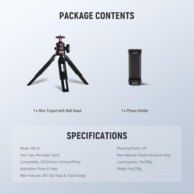NEEWER Entry Level Version Mini Tripod