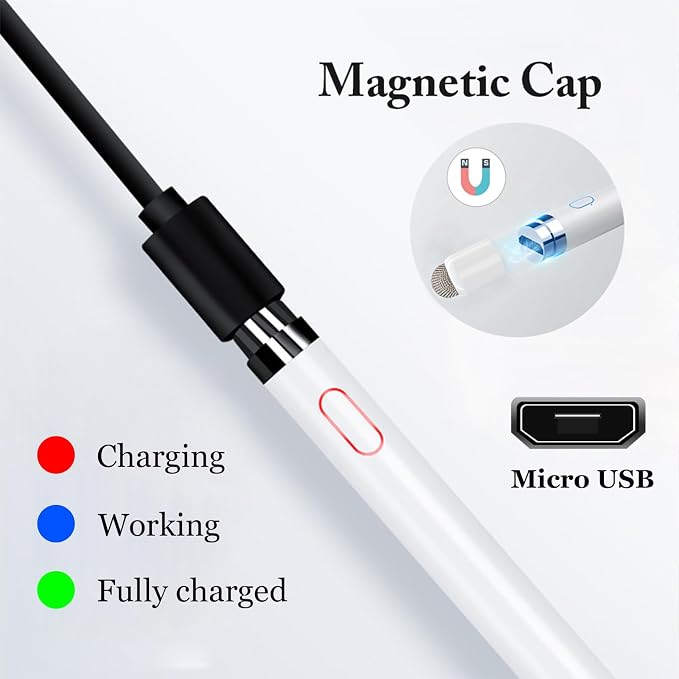 Active Stylus Pens for Touch Screens, Rechargeable Universal iPad Pencil