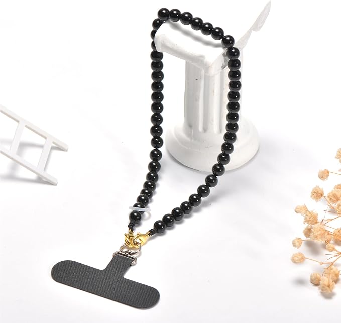 Agate Beaded Phone Wrist Strap for Women Men Stone Beads Charm Handmade