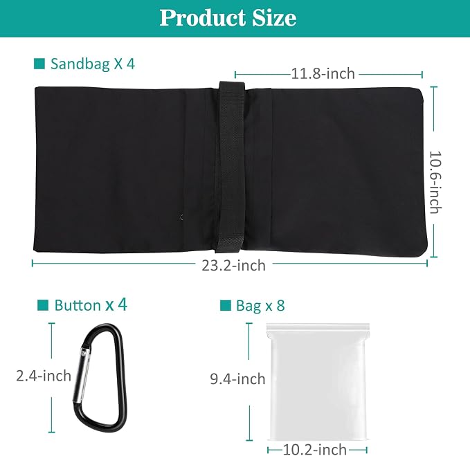 Aimosen 4 Packs Sandbags Weight Bags