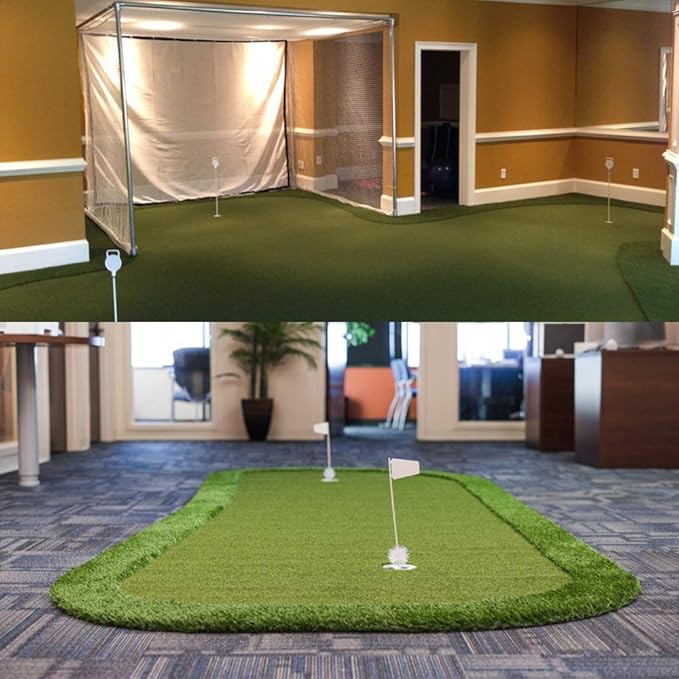 Pro Putting Green Golf Artificial Grass Turf 13FTX34FT， Indoor Outdoor Golf Training Mat, Synthetic Fake Grass for Baseball Football Gym Sports