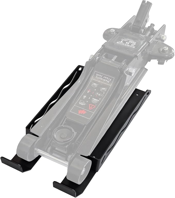 Floor Jack Stand Rack Wall Mount Organizer for Enclosed Race Trailer Accessories，Truck Hydraulic Trolley Jack Holder Storage Rack Brackets Tower Car Tool（No Screws Installed