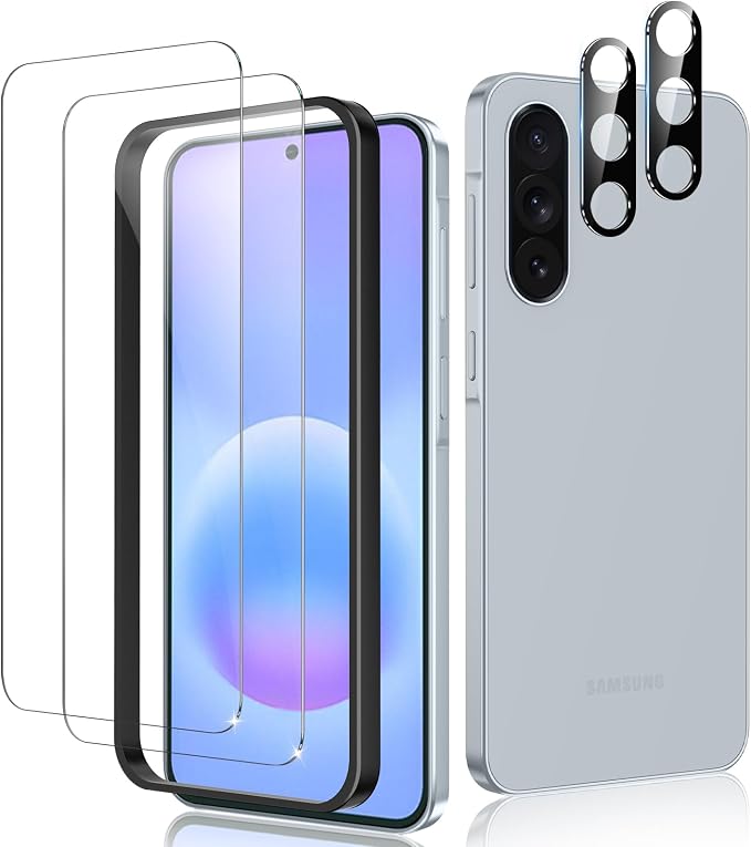 2+2 Pack for Samsung Galaxy A57 5G Screen Protector & Camera Lens Protector