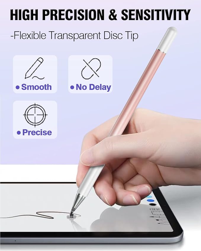 Stylus Pens for Touch Screens, 2 in 1 High Precision Universal Stylus Pen for