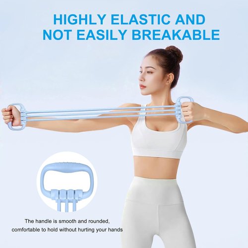 Figure 8 Resistance Band - Adjustable 15-90LBS for Women | Perfect for Arm, Back, Yoga & Pilates