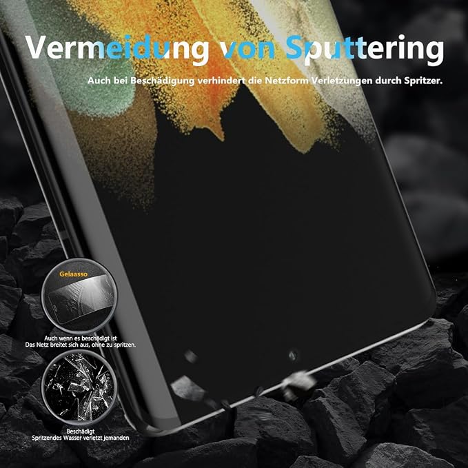 2+2 Pack Tempered Glass for Samsung Galaxy S21 Ultra Outer Screen Protector